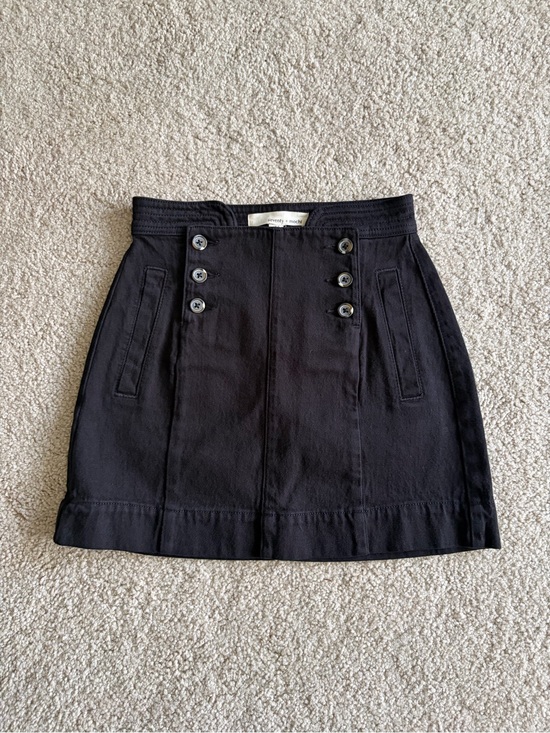 Seventy + Mochi Dresses & Skirts - Seventy + Mochi 26 Anthropologie Black Sailor Button Mini pockets Skirt sz 4 NWT